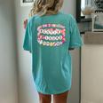Bestie Squad Bracelets Best Friends Matching Girls Women's Oversized Comfort T-Shirt Back Print Chalky Mint
