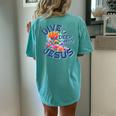 Dive Deep Into Jesus Vbs Christian Scuba Diving Underwater Women's Oversized Comfort T-Shirt Back Print Chalky Mint