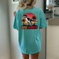 Gigisaurus Dinosaur Grandma Matching Family Saurus Women's Oversized Comfort T-Shirt Back Print Chalky Mint