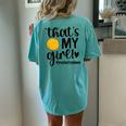 That's My Girl Water Polo Mom Water Polo Mother Women's Oversized Comfort T-Shirt Back Print Chalky Mint