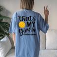 That's My Girl Water Polo Mom Water Polo Mother Women's Oversized Comfort T-Shirt Back Print Blue Jean