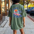 Dive Deep Into Jesus Vbs Christian Scuba Diving Underwater Women's Oversized Comfort T-Shirt Back Print Moss