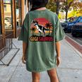 Gigisaurus Dinosaur Grandma Matching Family Saurus Women's Oversized Comfort T-Shirt Back Print Moss