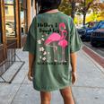 Mother And Daughter Best Friends For Life Pink Flamingo Mom Women's Oversized Comfort T-Shirt Back Print Moss