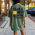 That's My Girl Water Polo Mom Water Polo Mother Women's Oversized Comfort T-Shirt Back Print Moss