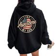 Awesome Like My Son Cool Dad Mother Father Day Women Oversized Hoodie Back Print Black