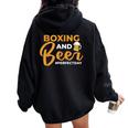 Boxing And Beer Perfectday ボクサー・ボクシング レディース オーバーサイズ パーカー バックプリント Black