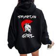 Casco De Gladiadorpartan Girl Warrior Departan Girl Women Oversized Hoodie Back Print Black