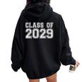 Class Of 2029 Graduate For Graduation レディース オーバーサイズ パーカー バックプリント Black