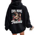 Cool Moms Have Tattoos Happy Tatoos Mom Women Oversized Hoodie Back Print Black