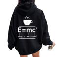 EMc2 Means Energy Milk X Coffee2 レディース オーバーサイズ パーカー バックプリント Black