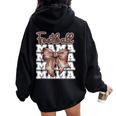 Football Mama Coquette Bow Sport Mom Game Women Oversized Hoodie Back Print Black