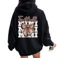 Football Mimi Coquette Bow Sport Grandma Game Women Oversized Hoodie Back Print Black