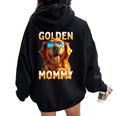 Golden Mommyゴールデン・ママ 母の日 ゴールデンレトリバー・ママ レディース オーバーサイズ パーカー バックプリント Black