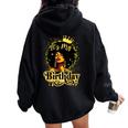 It's My Birthday Melanin Queen African American Afro Women Women Oversized Hoodie Back Print Black