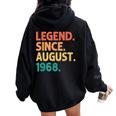 Legendince August 1968 Birthdayintage 1968 レディース オーバーサイズ パーカー バックプリント Black