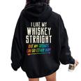 Like My Whiskeytraight Friends Lgbtq Gay Pride Proud Ally レディース オーバーサイズ パーカー バックプリント Black