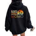 My Favorite People Call Me Momo ヴィンテージ レトロ 面白い モモモ レディース オーバーサイズ パーカー バックプリント Black