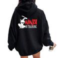 Ninja In Training 面白い忍者誕生日ギフト 男性 女性 子供 レディース オーバーサイズ パーカー バックプリント Black