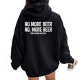 No More Beer シャツ 句読点 Matters メンズ レディース 面白い レディース オーバーサイズ パーカー バックプリント Black