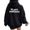 Plant Powered プラントパワー ヴィーガニズム ヴィーガン ベジタリアン レディース オーバーサイズ パーカー バックプリント Black
