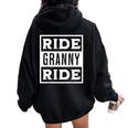 Ride Granny Ride Grandmas Rider Motorcycles Mother's Day Women Oversized Hoodie Back Print Black Ride Granny Ride Grandmas Rider Motorcycles Mother's Day Women Oversized Hoodie Back Print Black