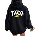 Taco Trump Always Chickens Out 面白いパロディ レディース オーバーサイズ パーカー バックプリント Black