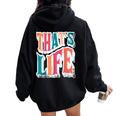 That Is Life Retro Groovyintage レディース オーバーサイズ パーカー バックプリント Black