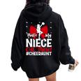 That's My Niece Cheer Aunt Cheerleading Auntie Women Oversized Hoodie Back Print Black
