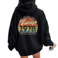 Vintage 1978 Edición Limitada Retro Hecho En 1978 Hombres Es Women Oversized Hoodie Back Print Black