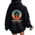 Vintage Bernedoodle Grandma Dog Owner Mom Women Oversized Hoodie Back Print Black Vintage Bernedoodle Grandma Dog Owner Mom Women Oversized Hoodie Back Print Black