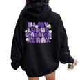 ループス・アウェアネス Lupus Warrior Era Wear Purple Ribbon Groovy レディース オーバーサイズ パーカー バックプリント Black