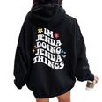 レトロ Groovy Im Jenda Doing Jenda Things おもしろ 母の日 レディース オーバーサイズ パーカー バックプリント Black