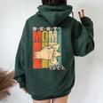 Best Mom Ever Madre De Tres Trillizos Madre De 3 Niños Women Oversized Hoodie Back Print Forest