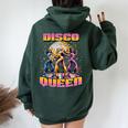 Disco Queen Retro Dancing 70 80 Disco Women Oversized Hoodie Back Print Forest