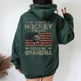 My Favorite Hockey Player Calls Me Grandma Mother's Day Women Oversized Hoodie Back Print Forest