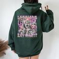 Gay Pride Lesbians Eat What Wlw Queer Lgbtq Cat Saying Women Women Oversized Hoodie Back Print Forest