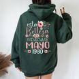 Hecha En Mayo 1980 Regalo 45 Años Cumpleaños Women Oversized Hoodie Back Print Forest