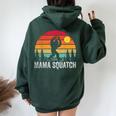 Mama Squatch Bigfoot Mom Sasquatch Family Matching Costume Women Oversized Hoodie Back Print Forest
