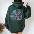 Mermaid Mom Lover Mama Mother's Day Ocean Fantasy Women Oversized Hoodie Back Print Forest