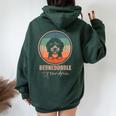 Vintage Bernedoodle Grandma Dog Owner Mom Women Oversized Hoodie Back Print Forest Vintage Bernedoodle Grandma Dog Owner Mom Women Oversized Hoodie Back Print Forest