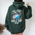 Awhip It's A Girls Trip 2026 マッチング クルーズ旅行 バケーション レディース オーバーサイズ パーカー バックプリント Navy Blue