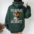 Beagle Mommyビーグル ママ フンデ ママについてつぶやく イングリッシュ・ビーグル ママ レディース オーバーサイズ パーカー バックプリント Navy Blue