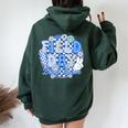 Blue Field Day Blue Team Color Field Trip Teacher Student Women Oversized Hoodie Back Print Navy Blue