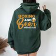 Boxing And Beer Perfectday ボクサー・ボクシング レディース オーバーサイズ パーカー バックプリント Navy Blue
