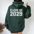 Class Of 2029 Graduate For Graduation レディース オーバーサイズ パーカー バックプリント Navy Blue