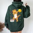 Dabbing Cat ボウリングシャツ 面白いボウリングギフト 猫 お母さん 女の子 レディース オーバーサイズ パーカー バックプリント Navy Blue