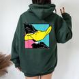 Daffy Duck レディース オーバーサイズ パーカー バックプリント Navy Blue
