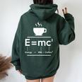 EMc2 Means Energy Milk X Coffee2 レディース オーバーサイズ パーカー バックプリント Navy Blue