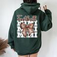 Football Mimi Coquette Bow Sport Grandma Game Women Oversized Hoodie Back Print Navy Blue